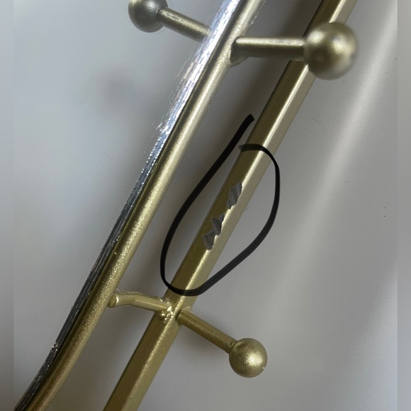 Urban Outfitters Minimalist Faye Jewelry Mirror Vanity Storage Holder in Gold - Picture 13 of 13